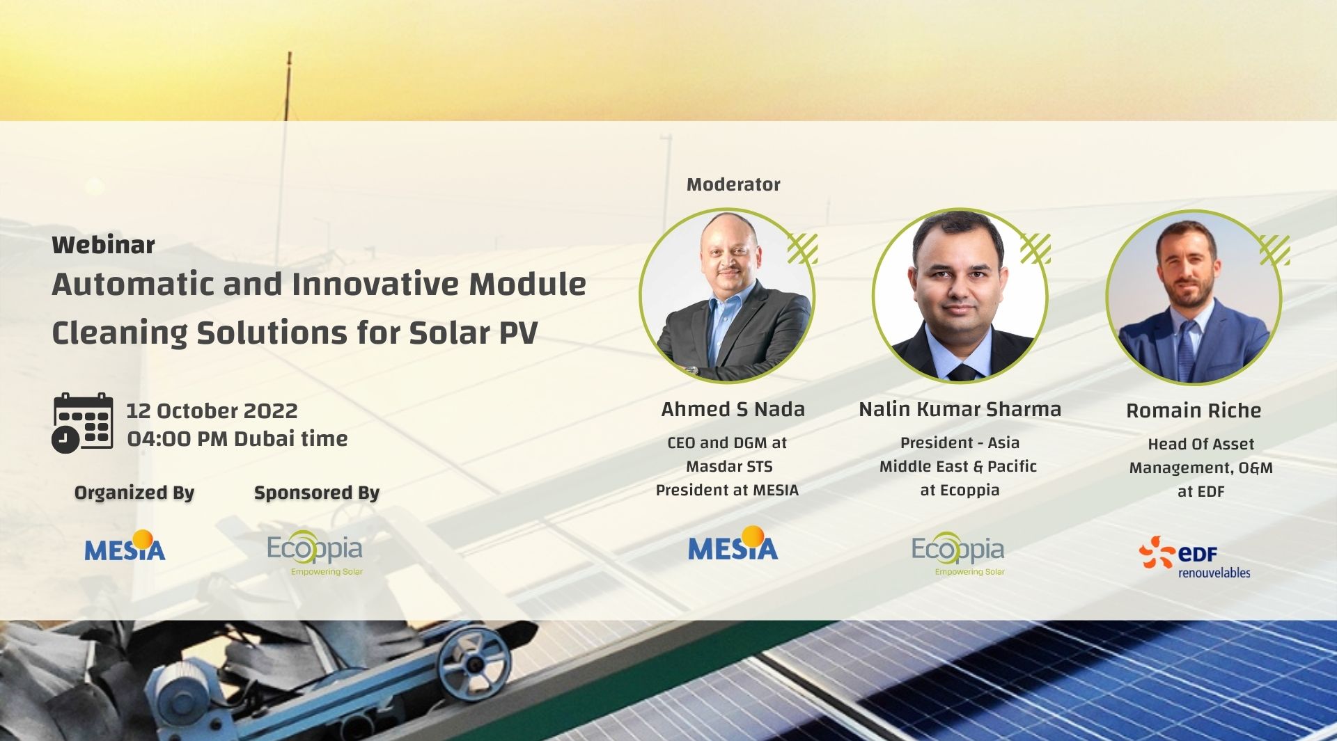 Automatic and Innovative module Cleaning Solutions for Solar PV