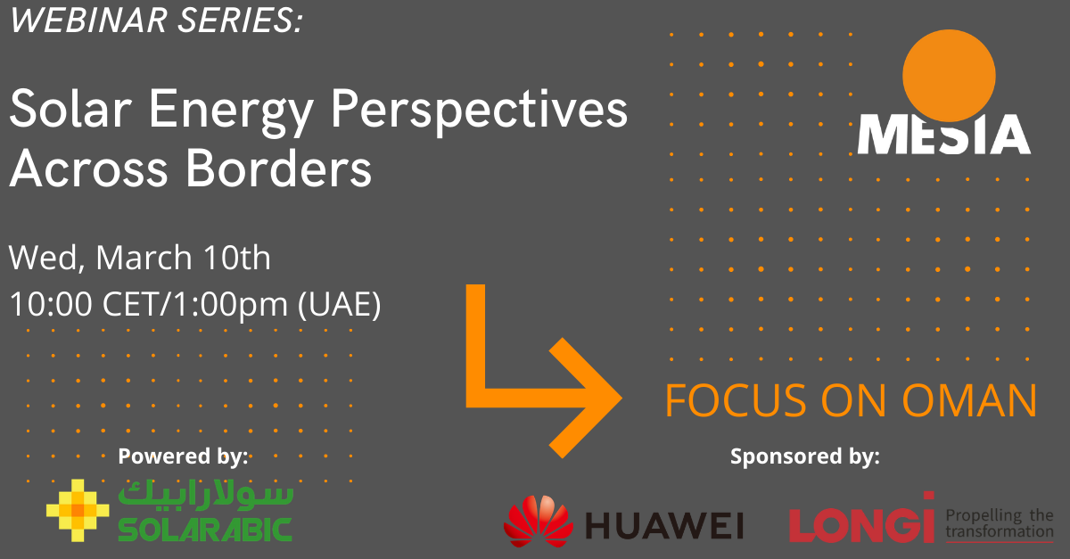 Webinar: Solar Energy Perspectives – Focus on Oman