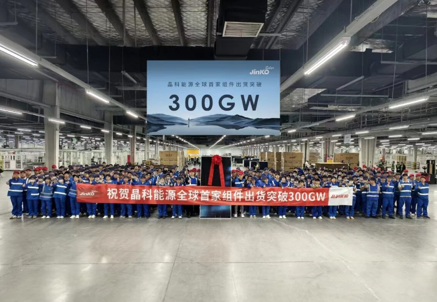 JinkoSolar delivers over 300GW of solar modules globally