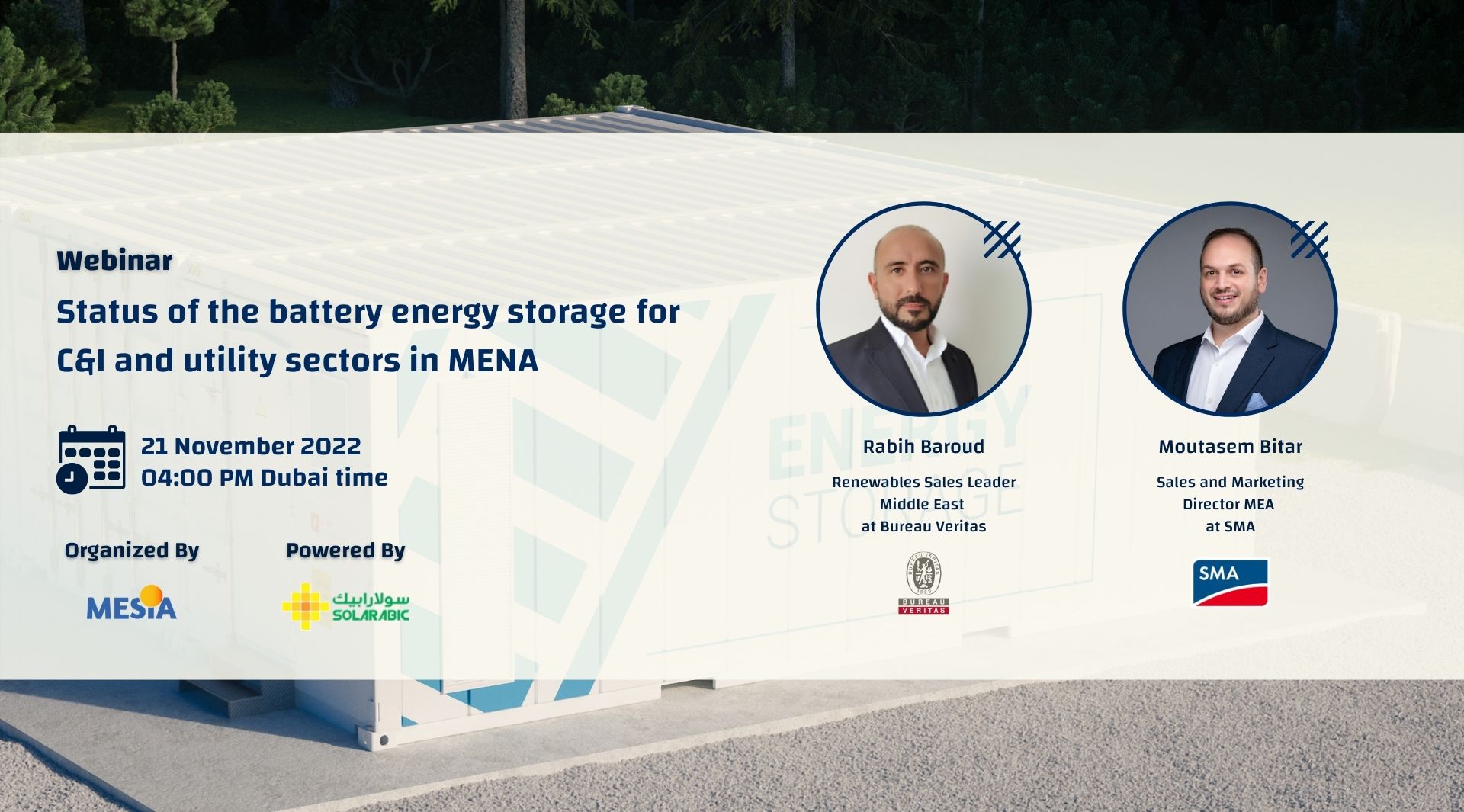 Stauts of the Battery Energy Storage for C&I and Utility Sectors in MENA