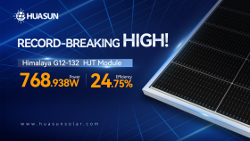 Huasun's G12-132 HJT Module Reaches New Milestone with 768.938 W Power Output