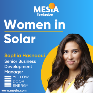 Women In Solar - Sophia Hasnaoui, Senior Business Development Manager - Yellow Door Energy