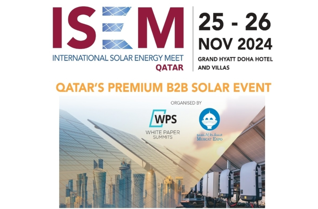 International Solar Energy Meet Qatar 2024 - Qatar's Premium B2B Solar Event