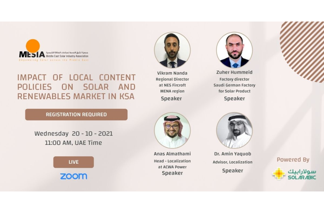 Impact of Local content policies on Solar and Renewables Market in KSA