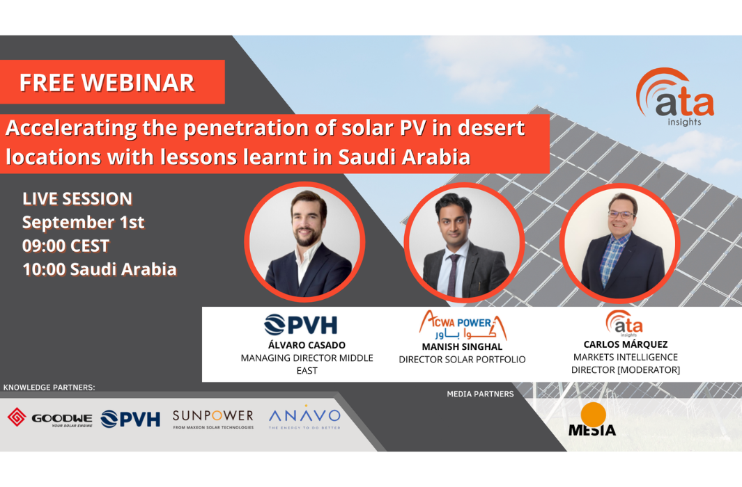 Webinar: Accelerating the penetration of solar PV in desert locations with lessons learnt in Saudi Arabia